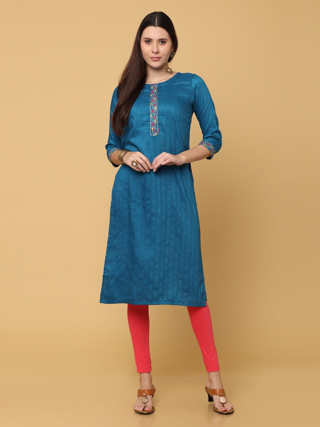 

NAYRA Women Blue Printed Kurta