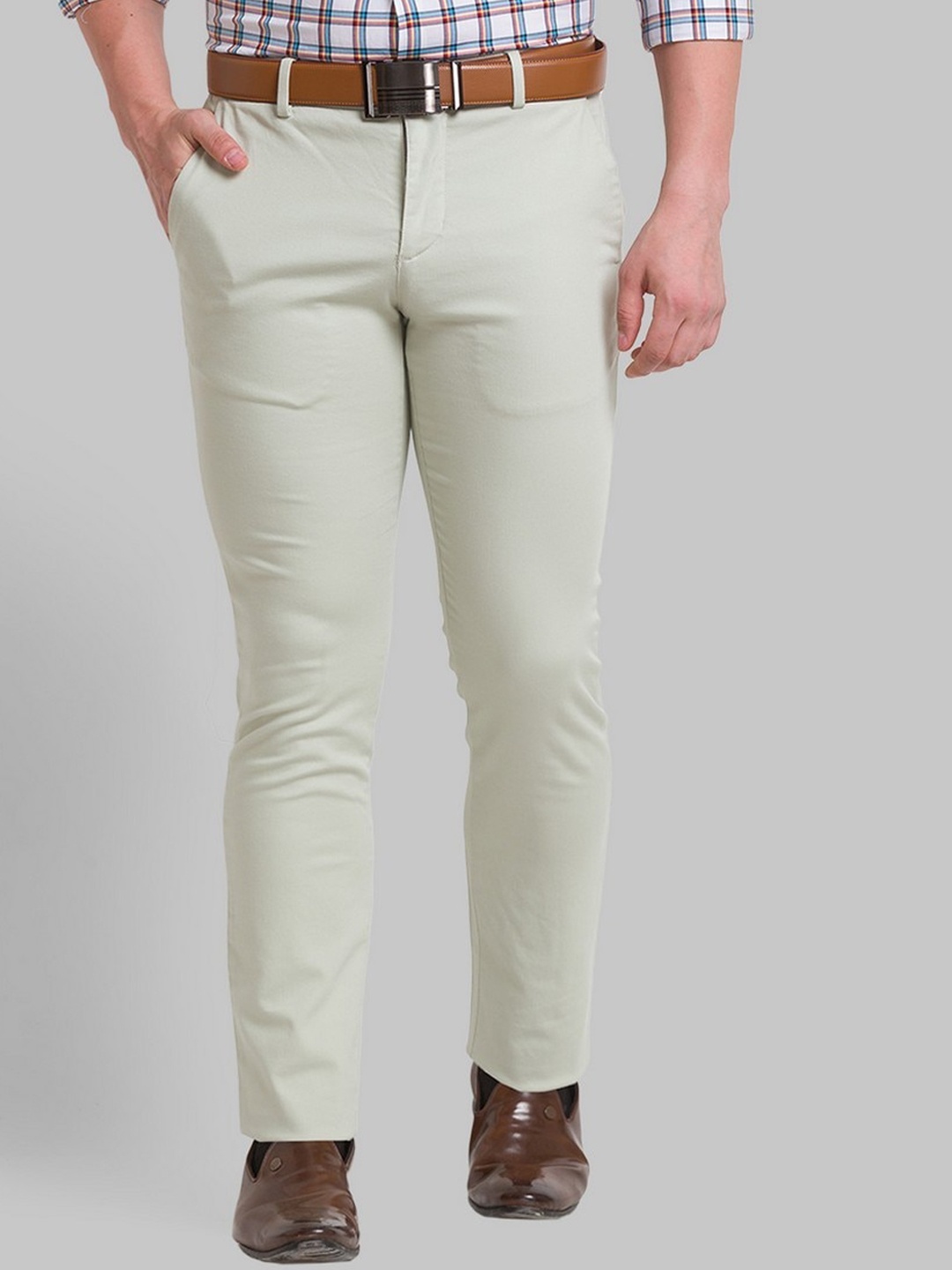 

Park Avenue Men Green Slim Fit Trousers