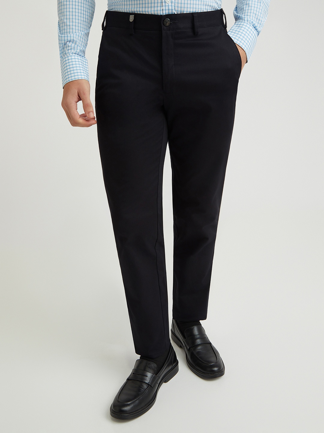 

Park Avenue Men Black Slim Fit Trousers