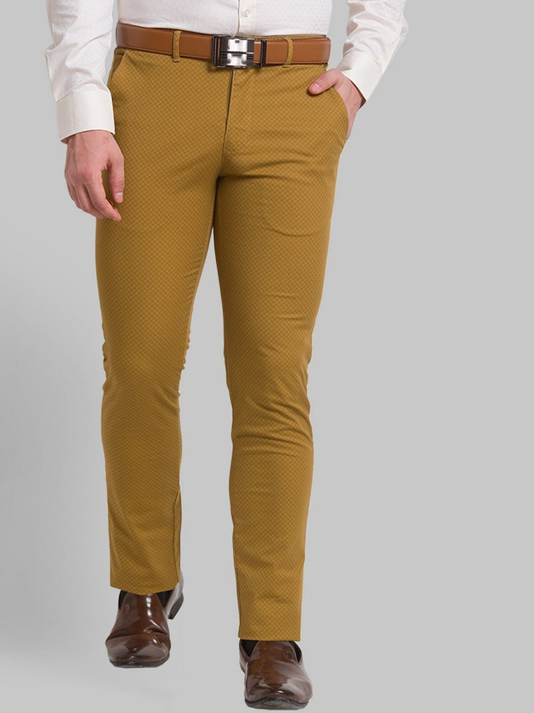 

Park Avenue Men Beige Slim Fit Trousers