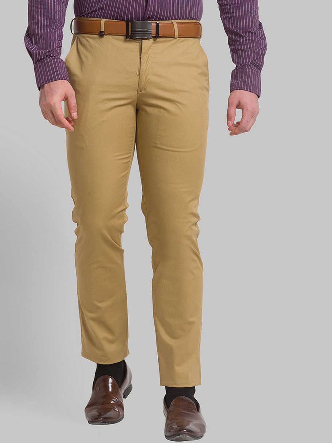 

Park Avenue Men Beige Slim Fit Trousers