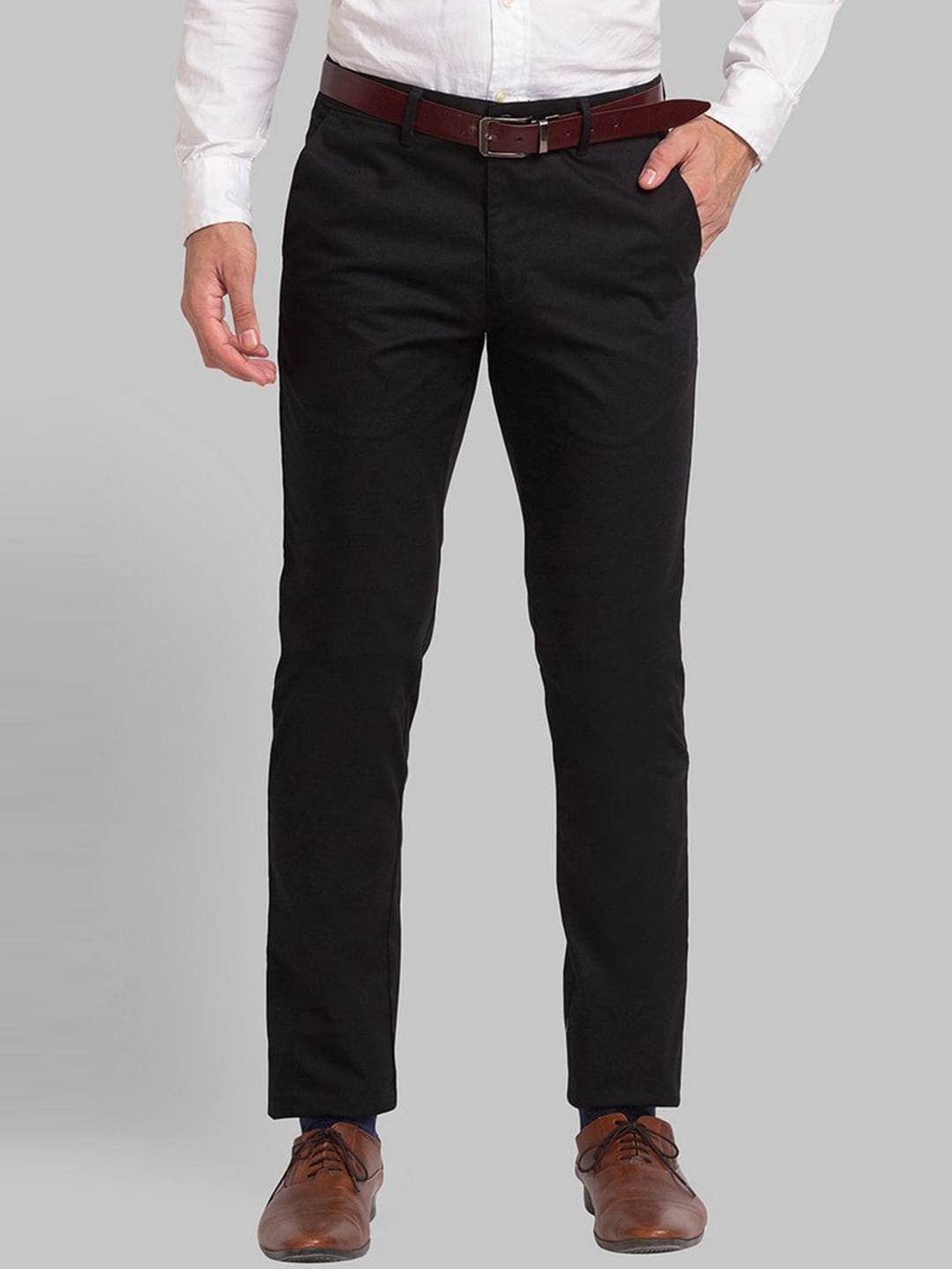 

Park Avenue Men Black Slim Fit Trousers