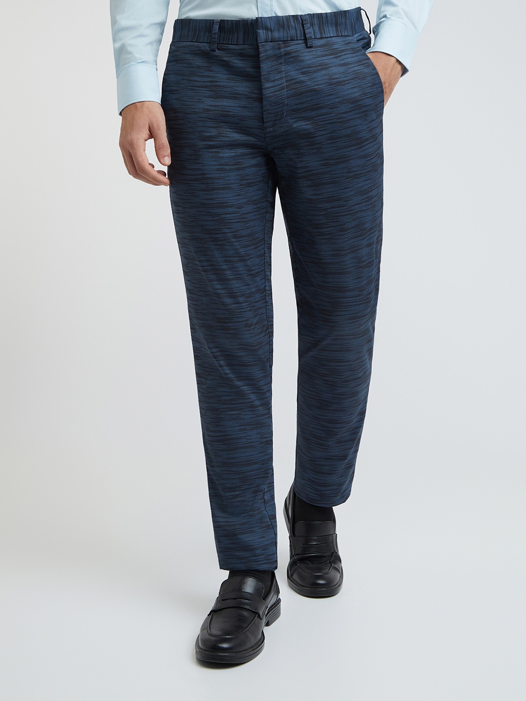

Park Avenue Men Blue Slim Fit Formal Trouser
