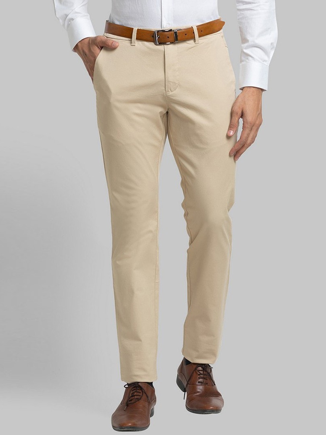 

Park Avenue Men Beige Slim Fit Formal Trouser
