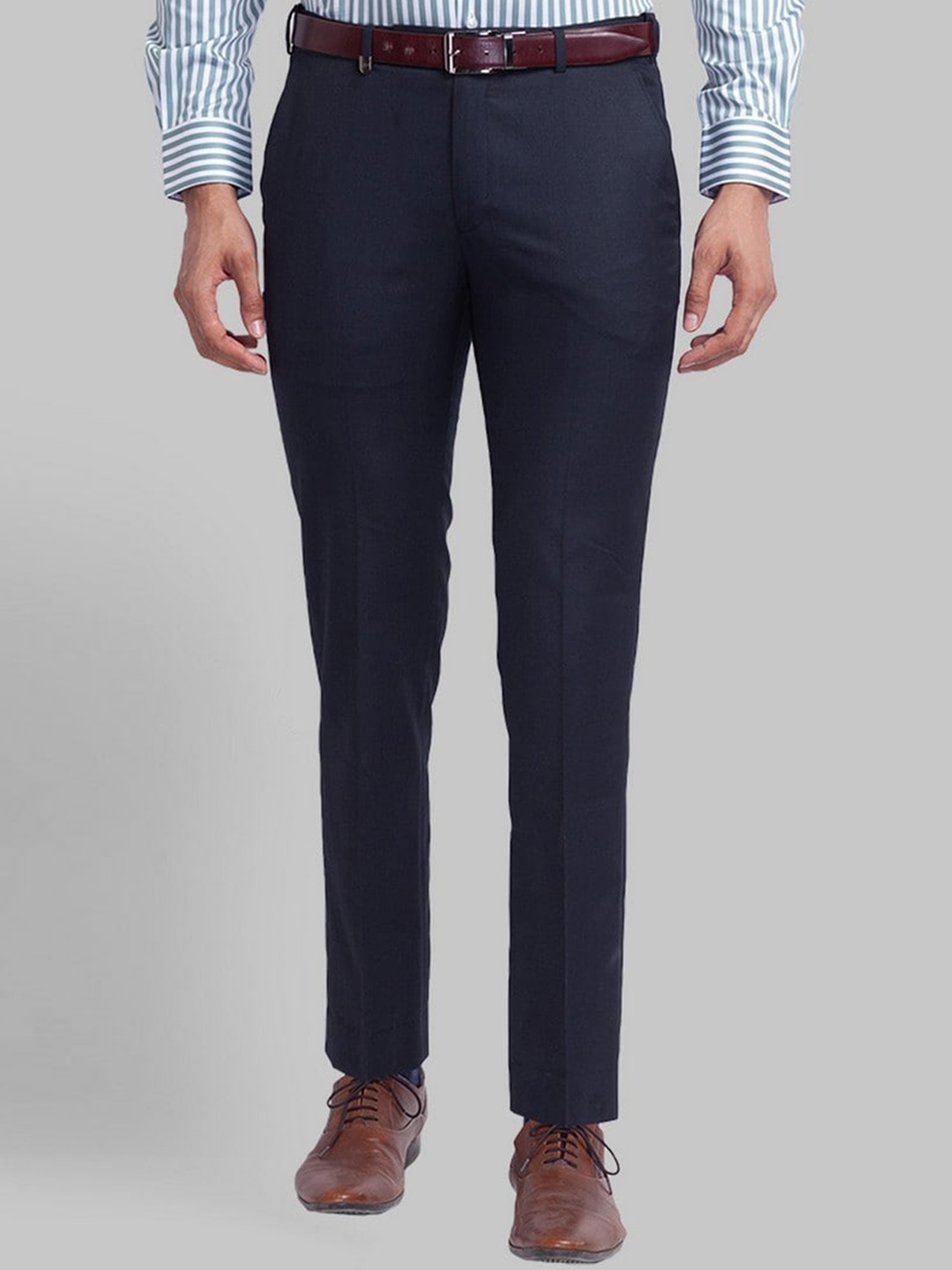 

Park Avenue Men Navy Blue Slim Fit Formal Trouser