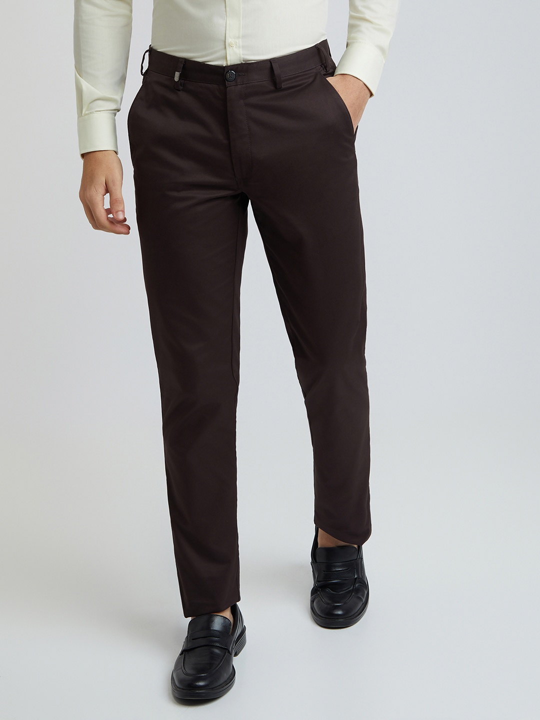 

Park Avenue Men Black Slim Fit Chinos Formal Trouser