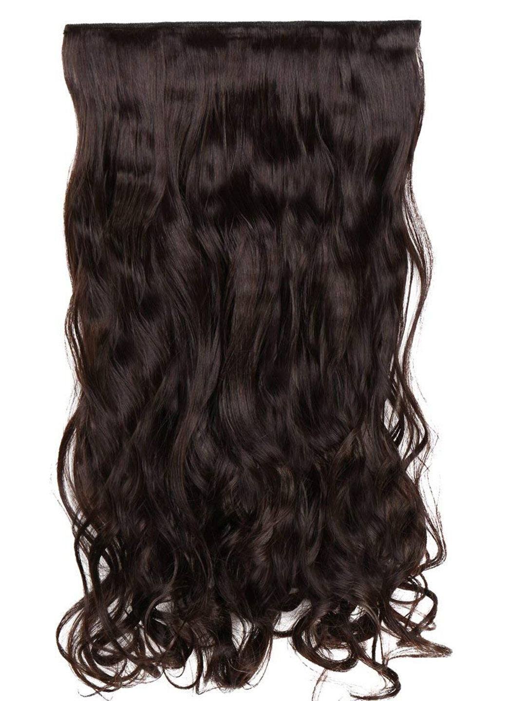 

CHANDERKASH Dark Brown 5 Clip Lightweight Curly Wavy Nylon & Synthetic Hair Extension