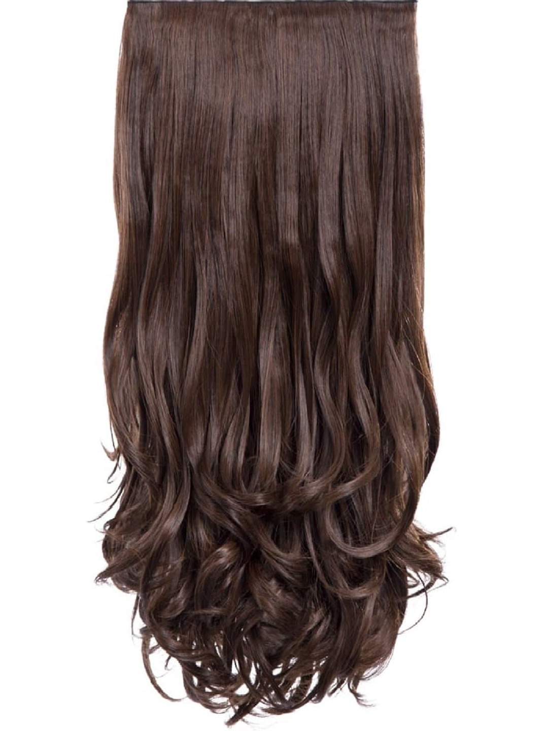 

CHANDERKASH Women 5 Clips Based 24 Inches Curly Synthetic Hair Extensions - Dark Brown