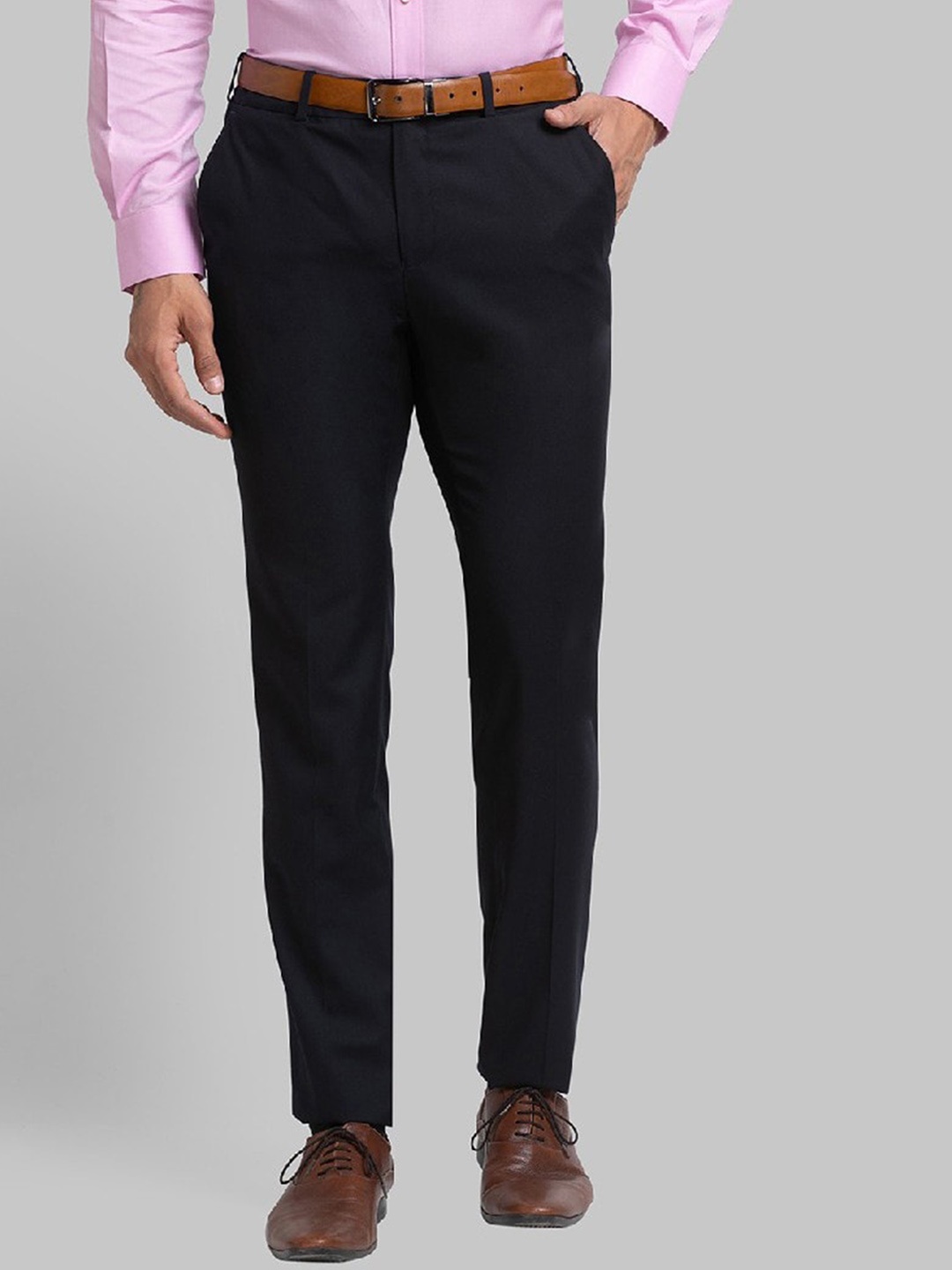 

Raymond Men Blue Solid Slim-Fit Formal Trouser