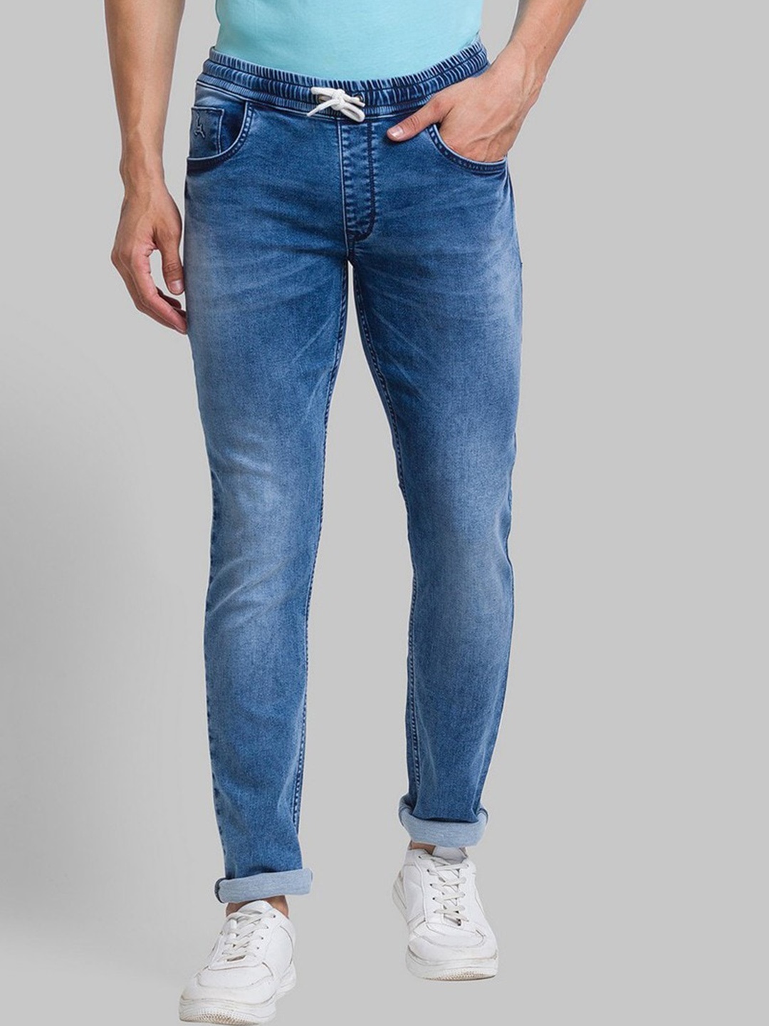 

Parx Men Blue Skinny Fit Heavy Fade Jeans
