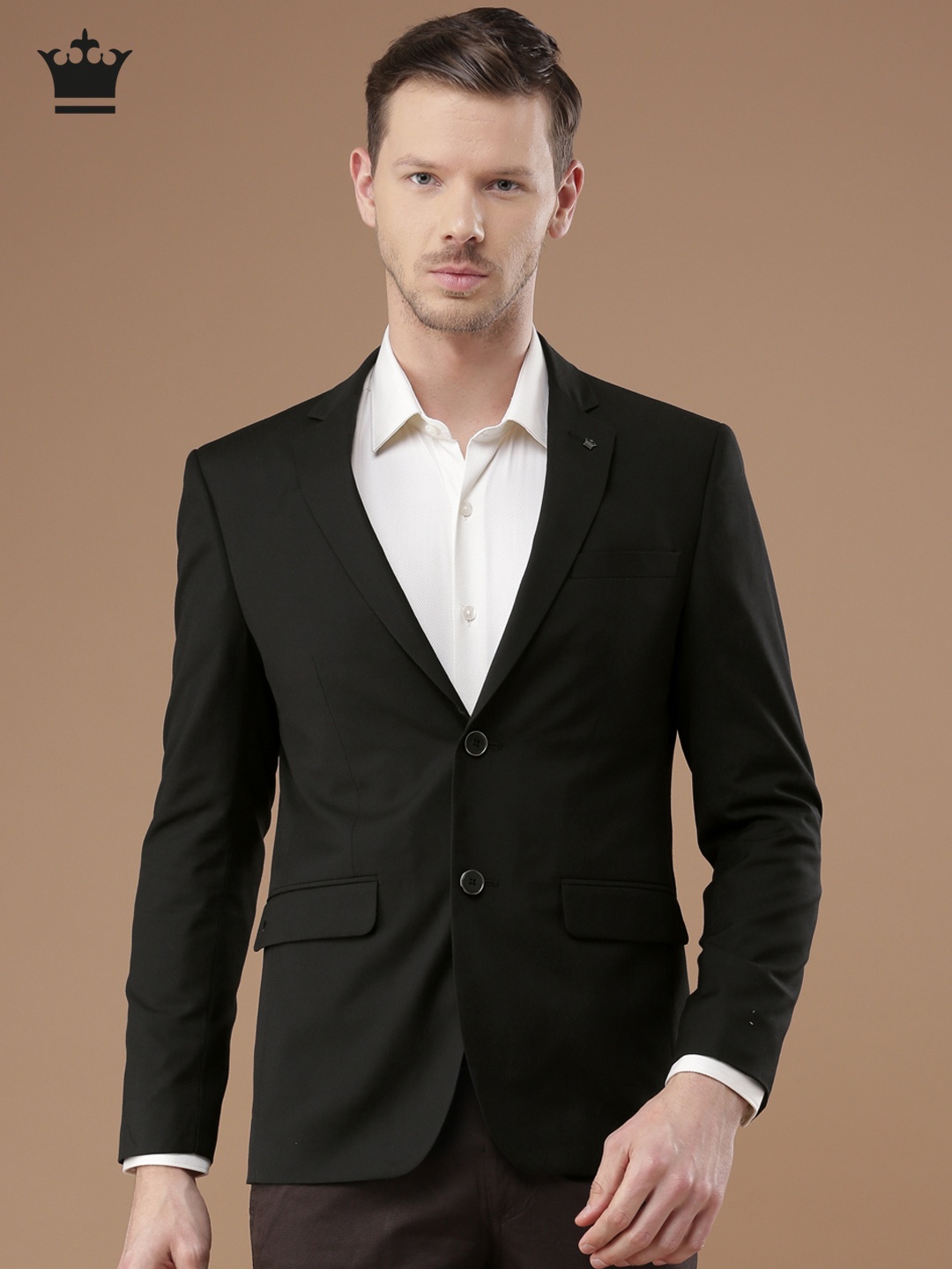 

Louis Philippe Black Ultra Fit Single-Breasted Formal Blazer