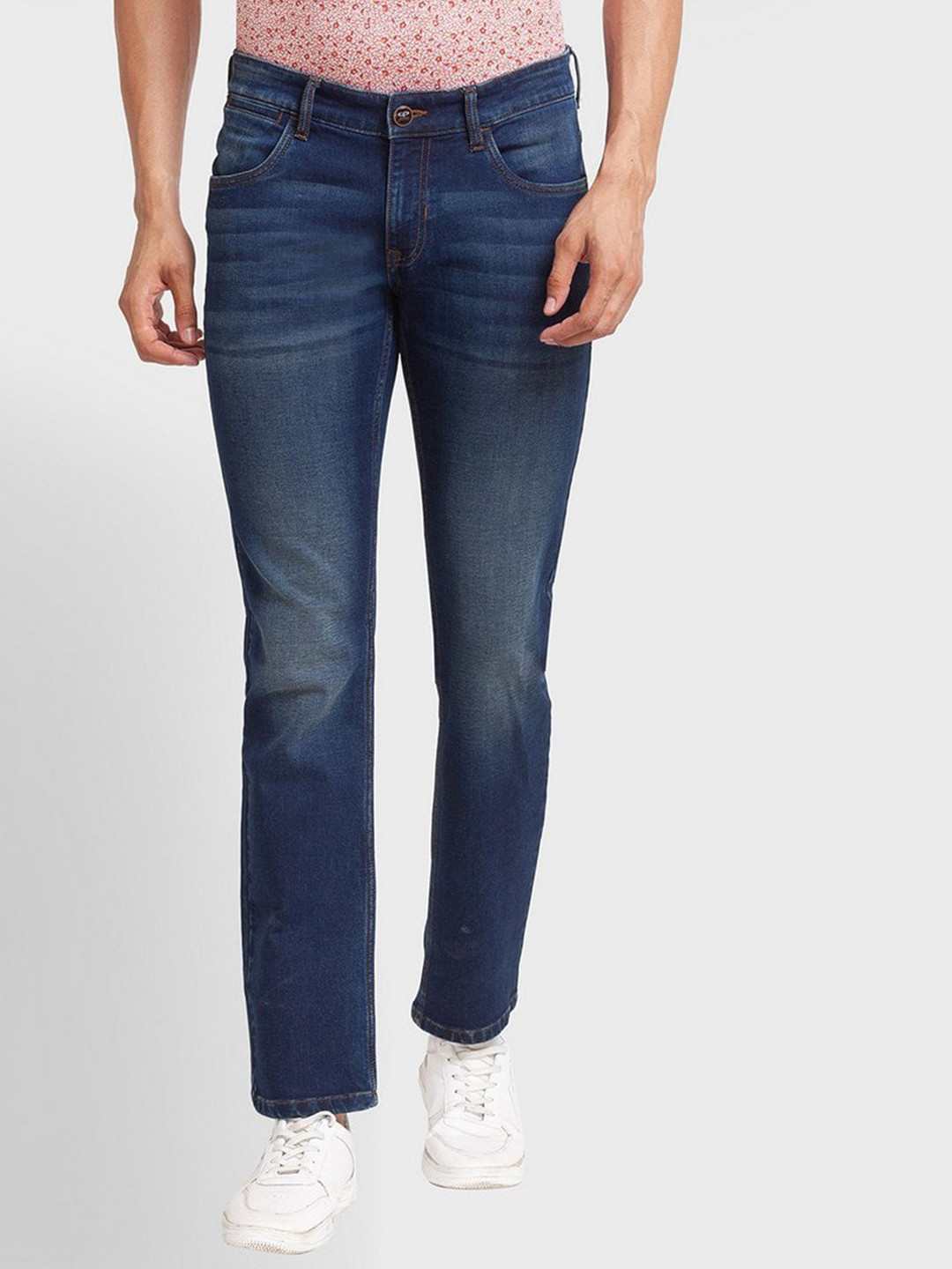 

ColorPlus Men Blue Tapered Fit Highly Distressed Light Fade Jeans