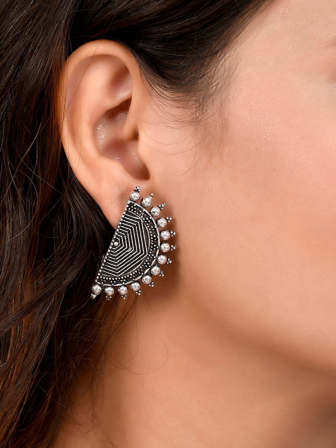 

AQUASTREET JEWELS Silver-Plated Geometric Stud Earrings