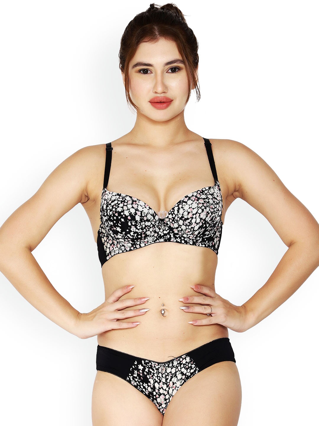 

BRACHY Women Black Printed Lingerie Set BCA_FPWSET1-32A