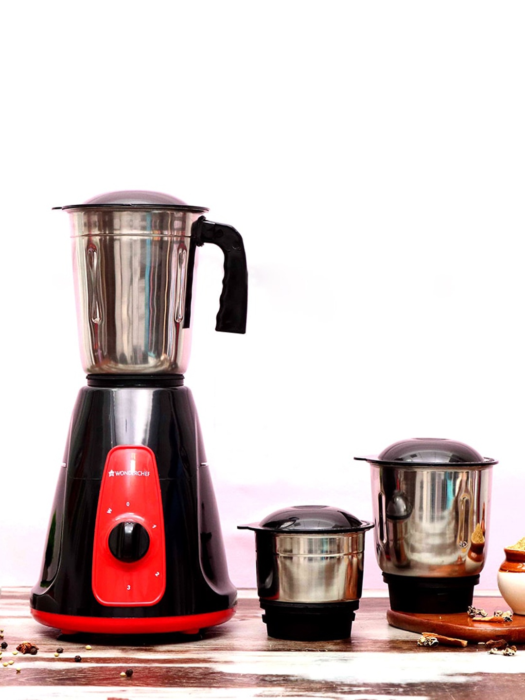 

Wonderchef Black Platinum Mixer Grinder With 550W