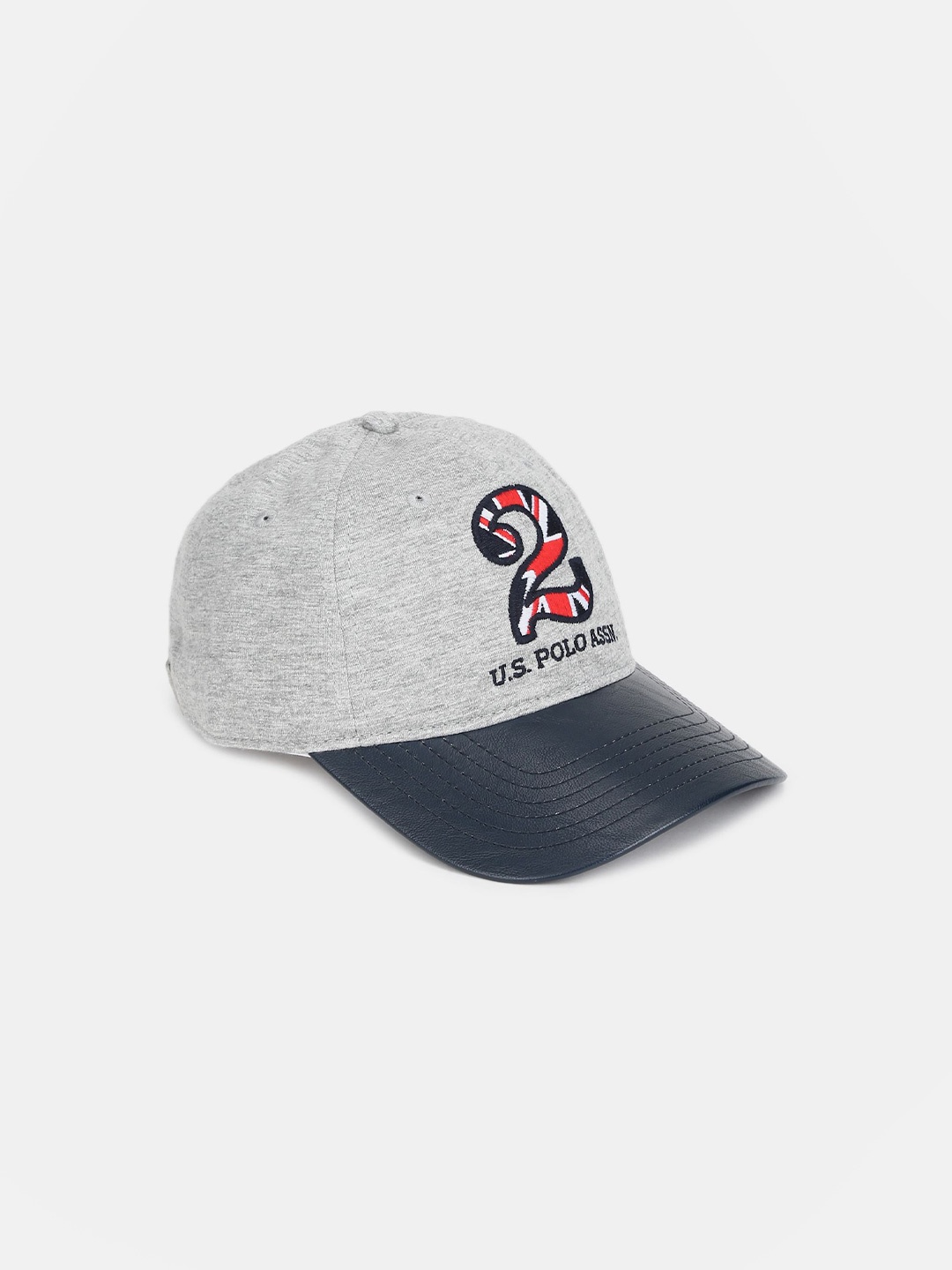 

U S Polo Assn Men Grey & Navy Blue Colourblocked Baseball Cap