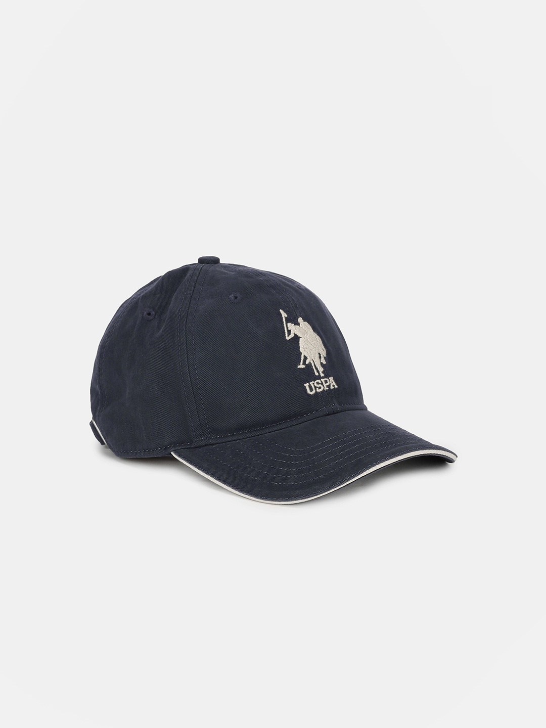 

U.S Polo Assn. Men Navy Brand Embroidered Visor Cap, Navy blue