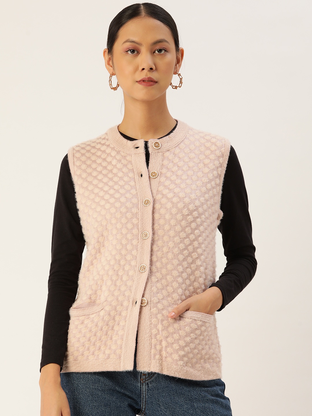 

APSLEY Women Peach-Coloured Cardigan