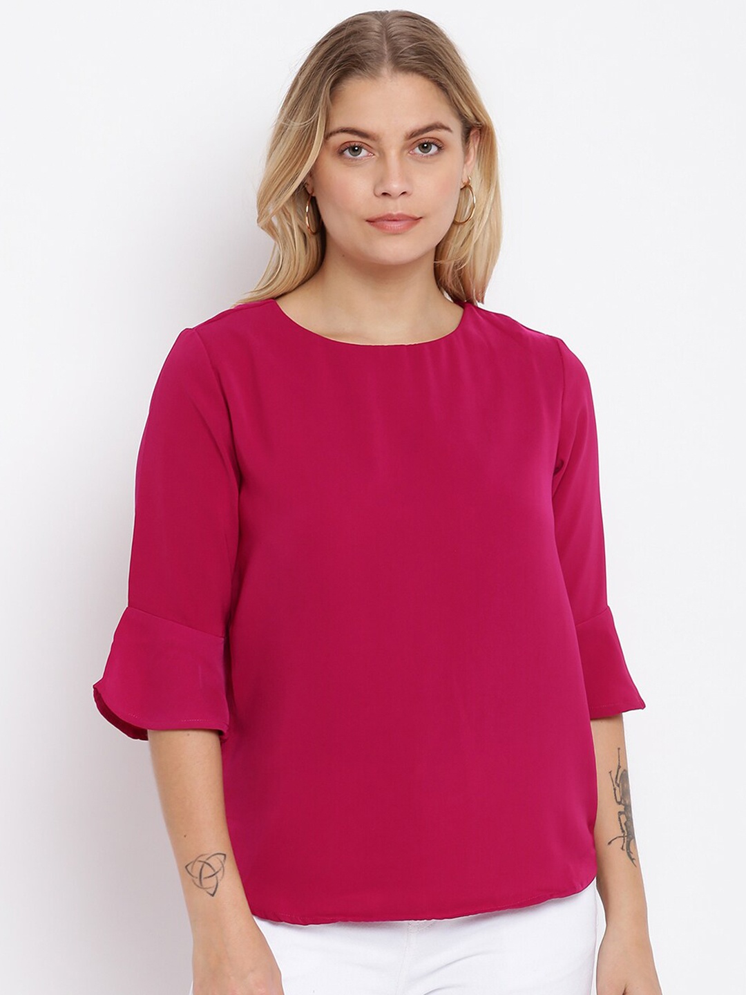 

abof Women Magenta Solid Top