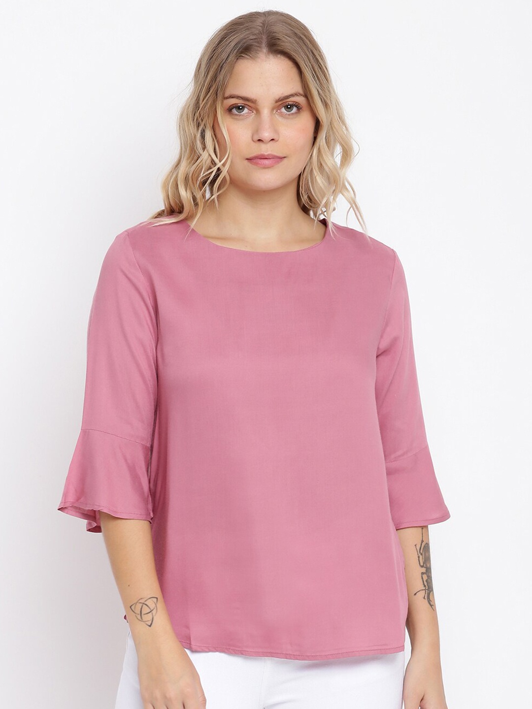 

abof WOMEN Pink Solid Top