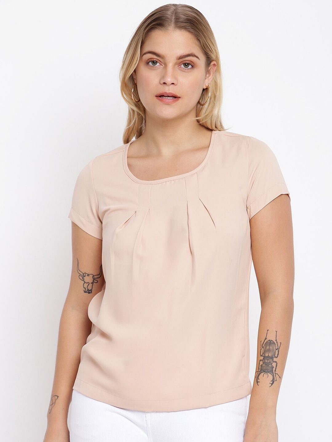 

abof WOMEN Beige Pure cotton Top