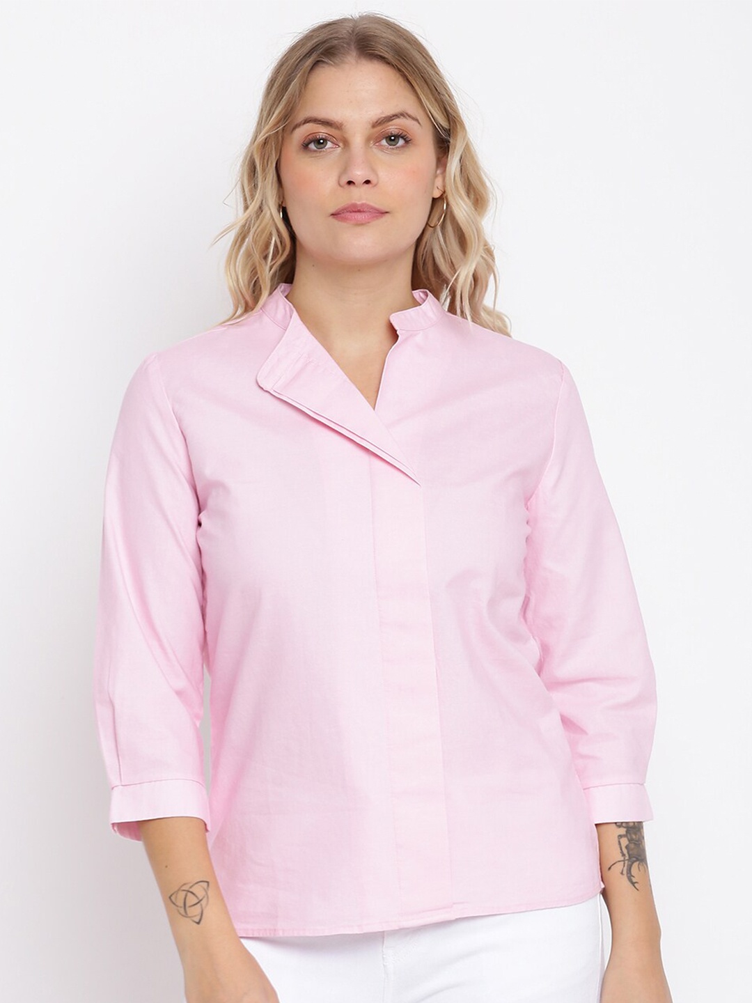 

abof Women Pink Shirt Style Top