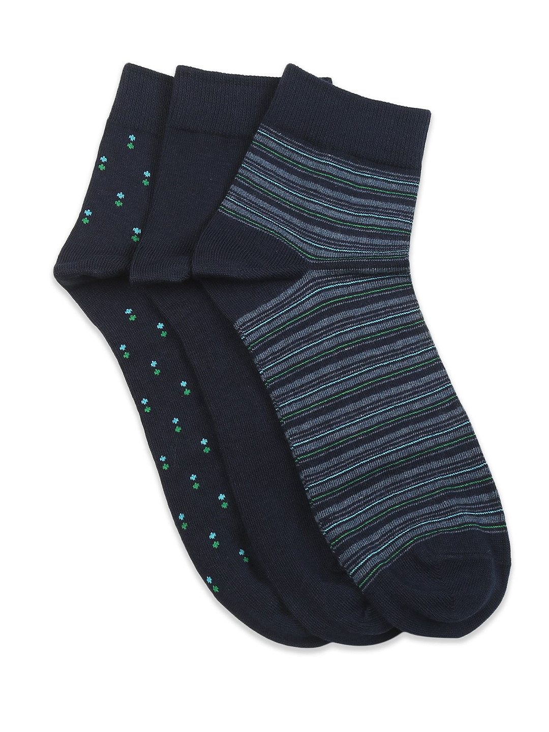 

Arrow Men Pack Of 3 Patterned Socks, Navy blue