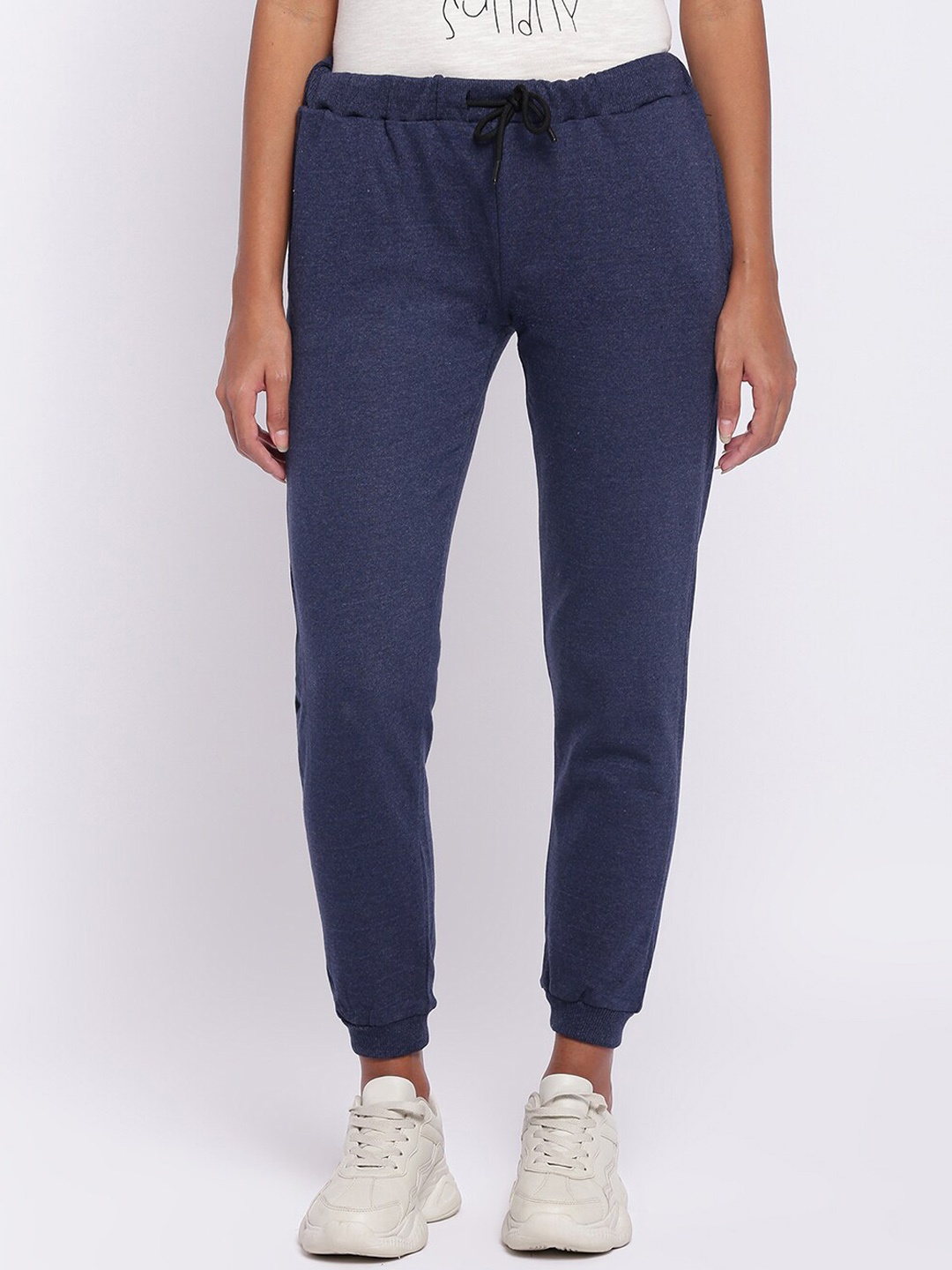 

abof Women Navy Blue Slim Fit Joggers Trousers