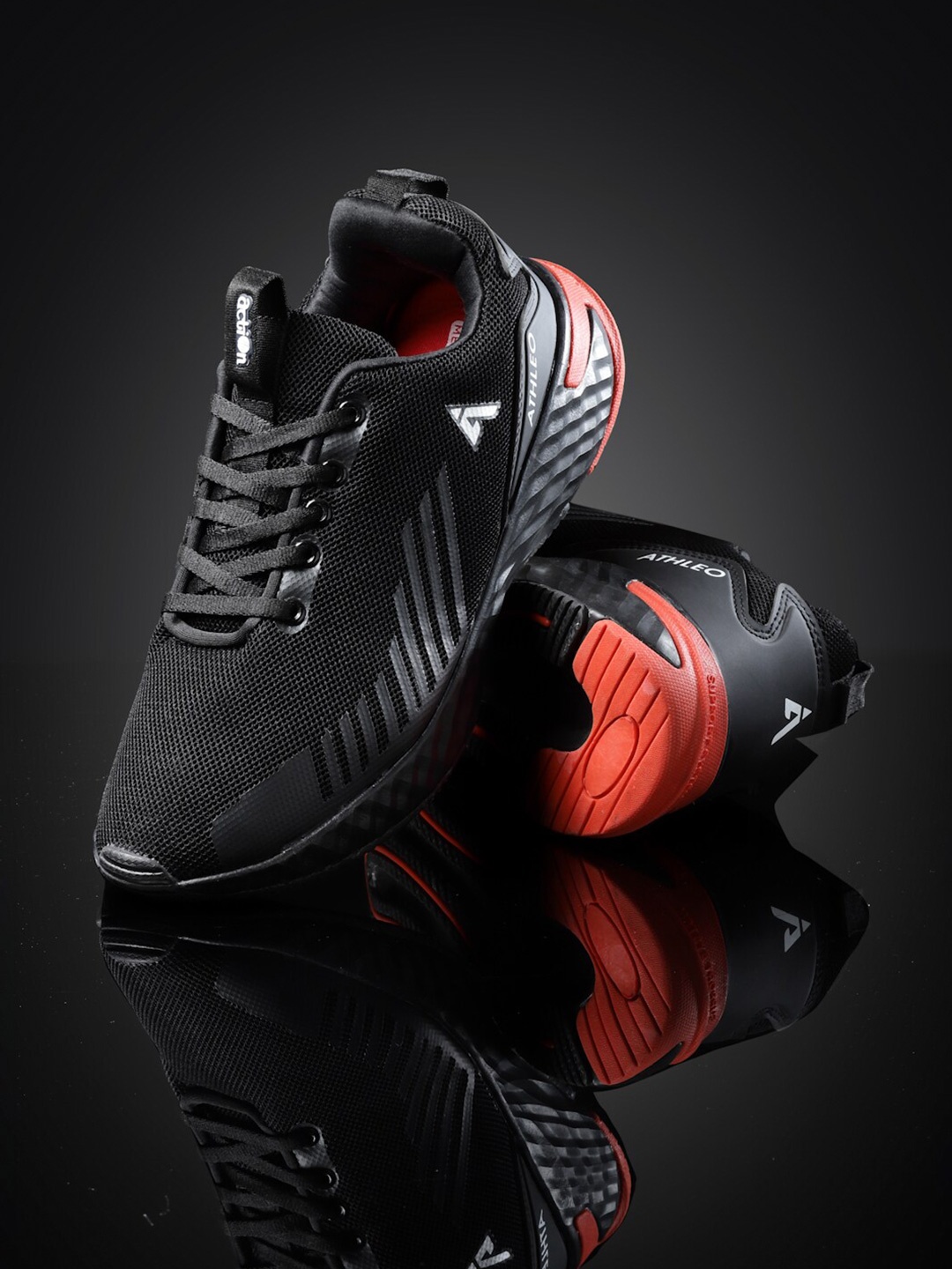 

Action Men Black Mesh Running Non-Marking Sports Shoes