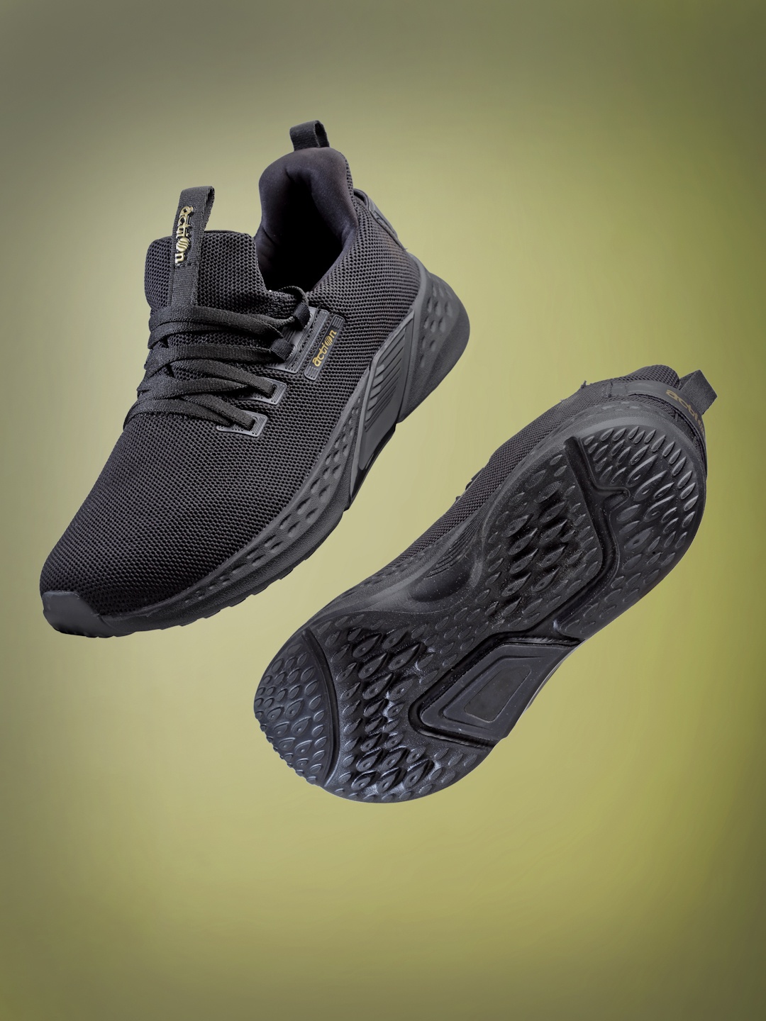 

Action Men Black Mesh Running Non-Marking Sports Shoes