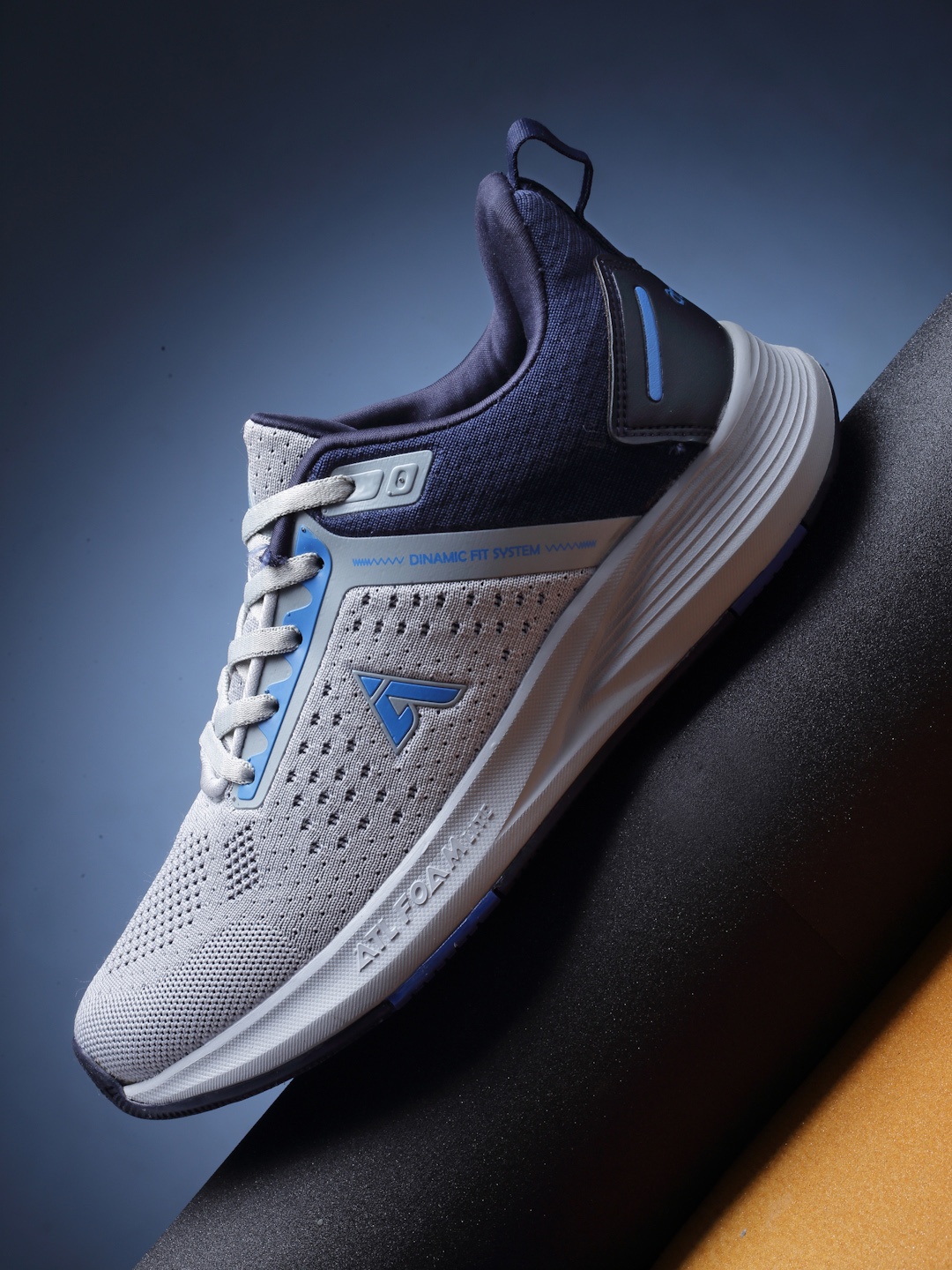 

Action Men Grey & Navy Blue Mesh Running Non-Marking Sports Shoes