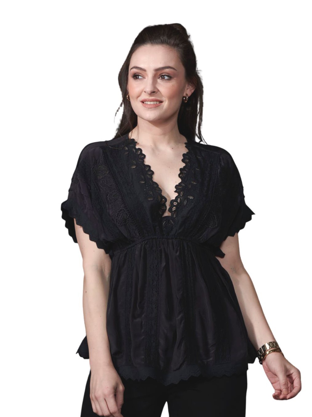 

Style Island Women Black Kaftan Top