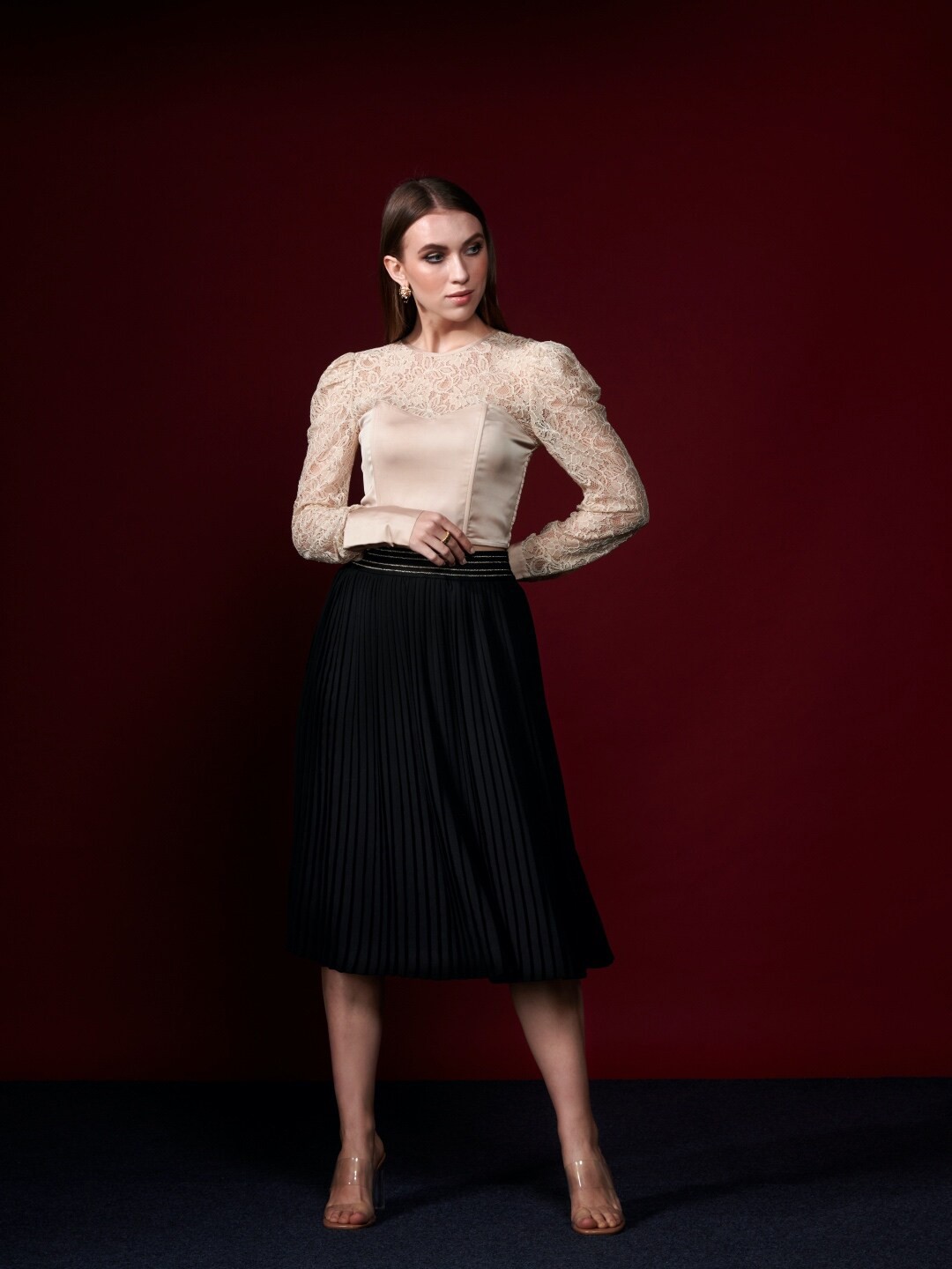 

Style Island Women Beige Floral Top