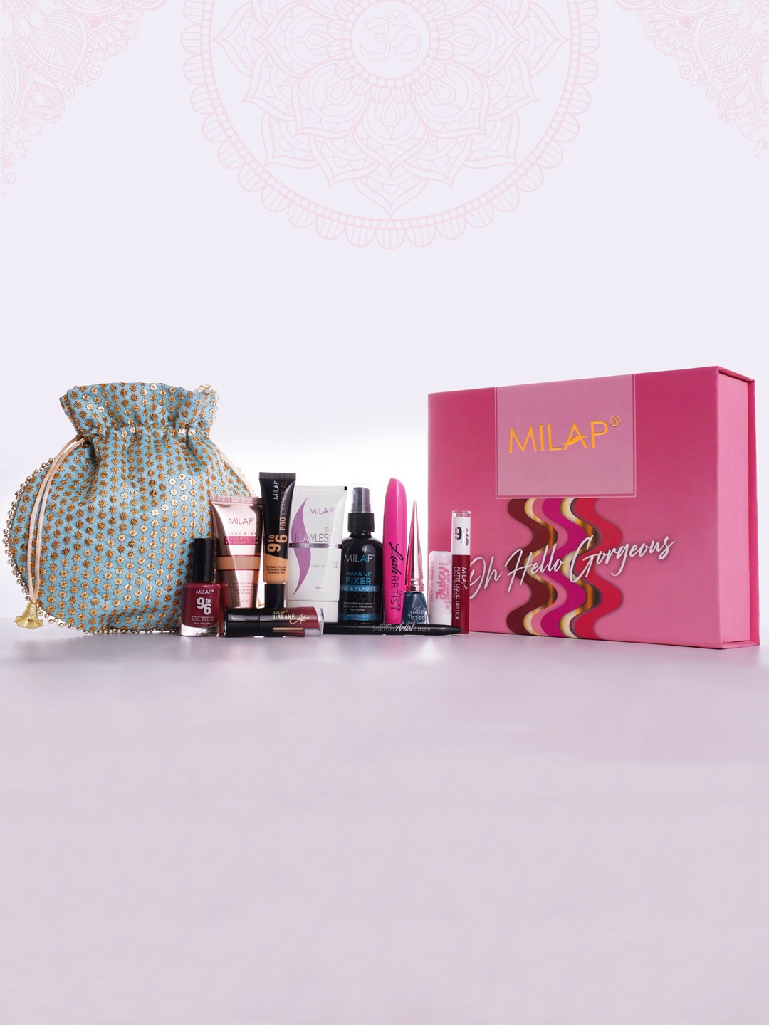 

MILAP Set Of 11 Complete Makeup Kit, Blue
