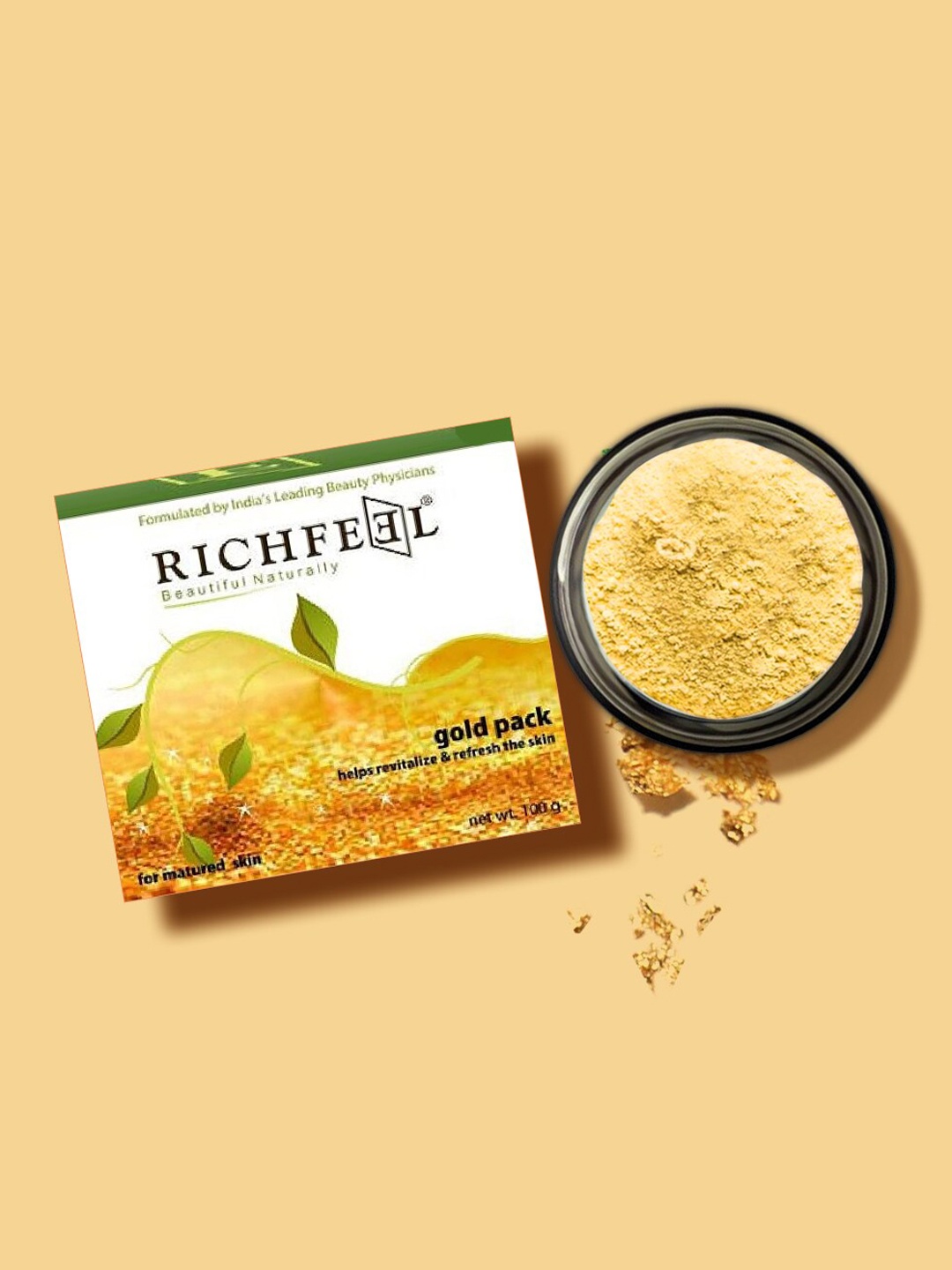 

Richfeel Gold Face Pack For Matured Skin To Revitalize & Refresh The Skin - 100g, White