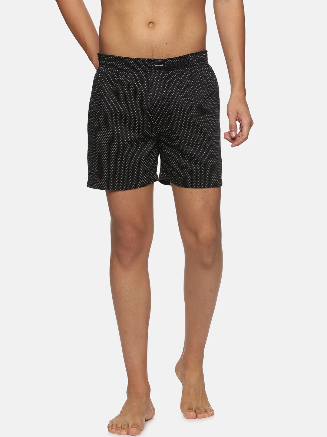 

DON VINO Men Printed Outdoor Sports Cotton Shorts, Black