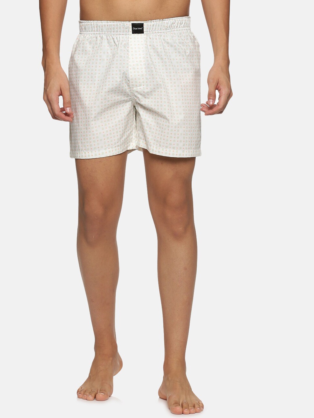 

DON VINO Men Printed Outdoor Sports Cotton Shorts, Cream