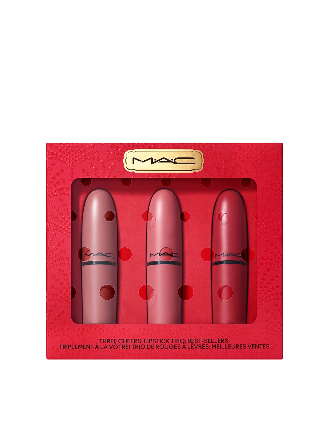 

M.A.C Three Cheers Lipstick Trio Kit-In The Spritz, Beaut Brut, Clear, Red