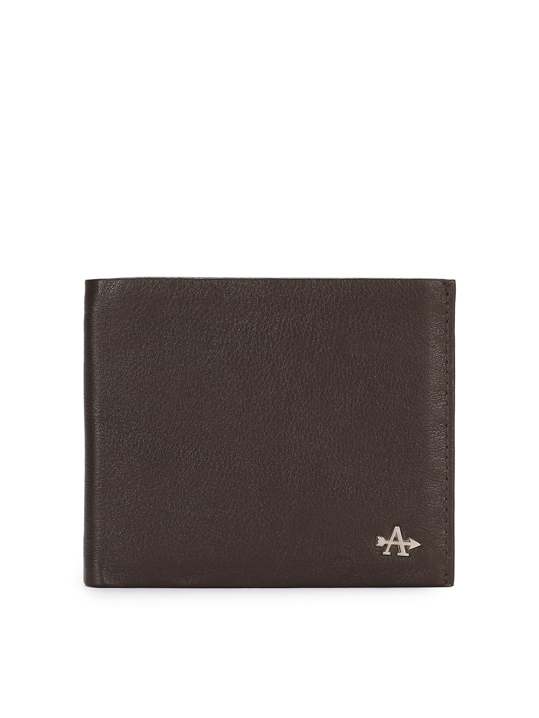 

Arrow Men Textured Leather Two Fold Wallet, Brown