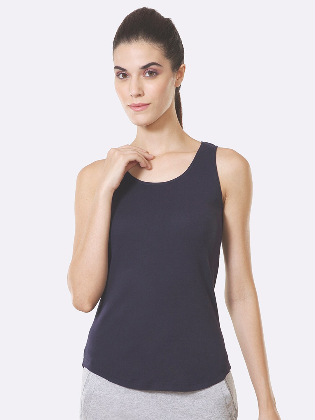 

Van Heusen Shoulder Straps Cotton Tank Top, Navy blue