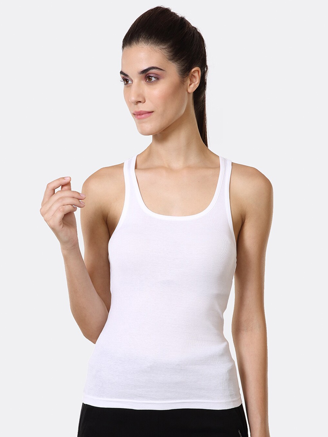 

Van Heusen Women Anti Bacterial Colour Fresh Racerback Tank Top, White