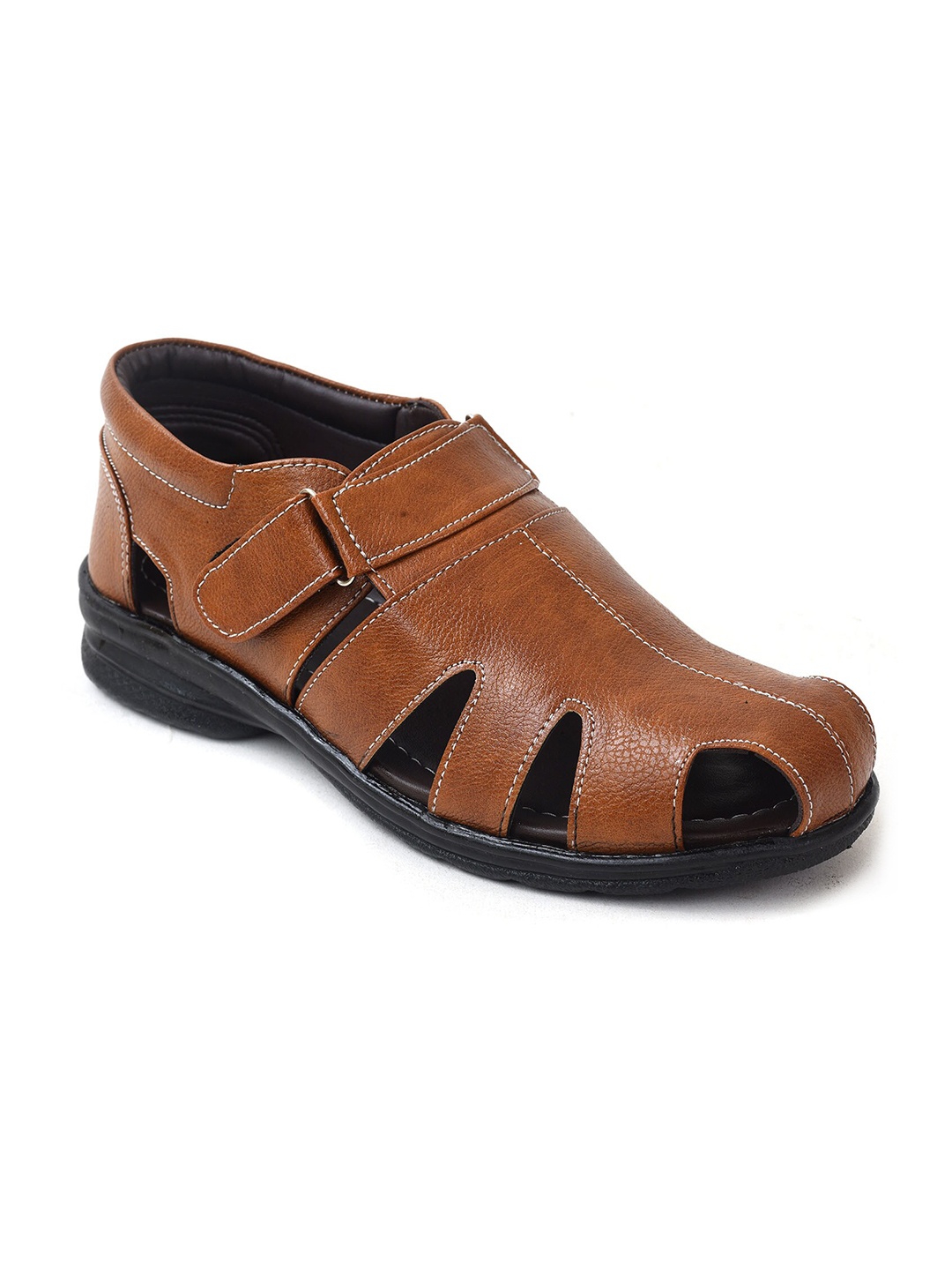 

Ajanta Men Tan & Black Shoe-Style Sandals