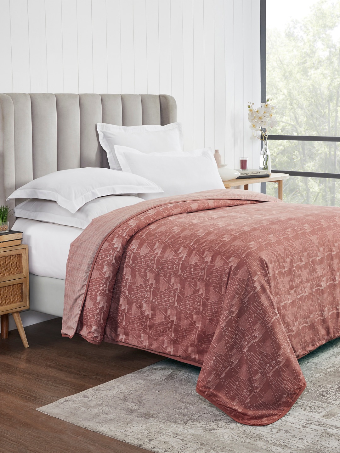 

Trident Maroon & Mauve 80 GSM AC Room Double Bed Dohar
