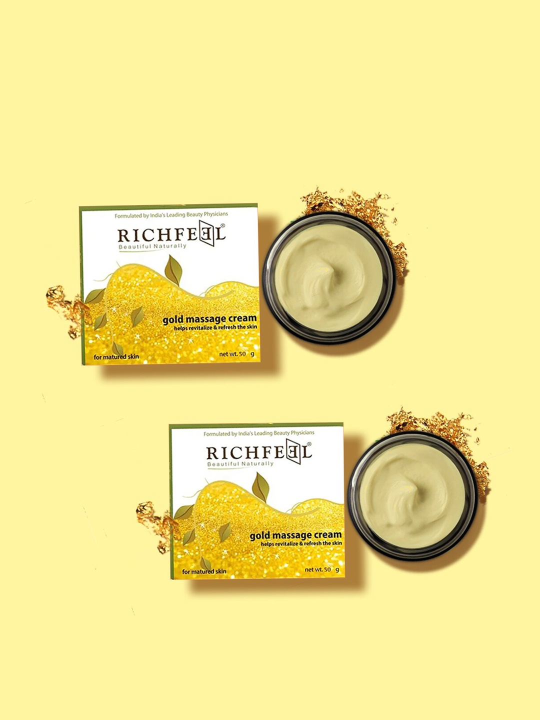 

Richfeel Gold Massage Cream 100 gm Each, White