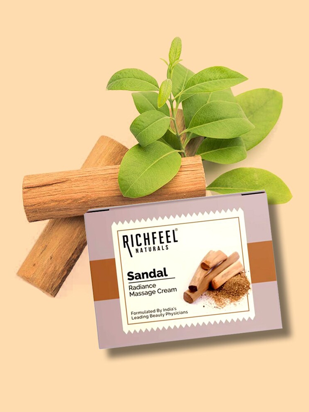 

Richfeel Set Of 2 Sandal Radiance Massage Cream 100 gm Each, White
