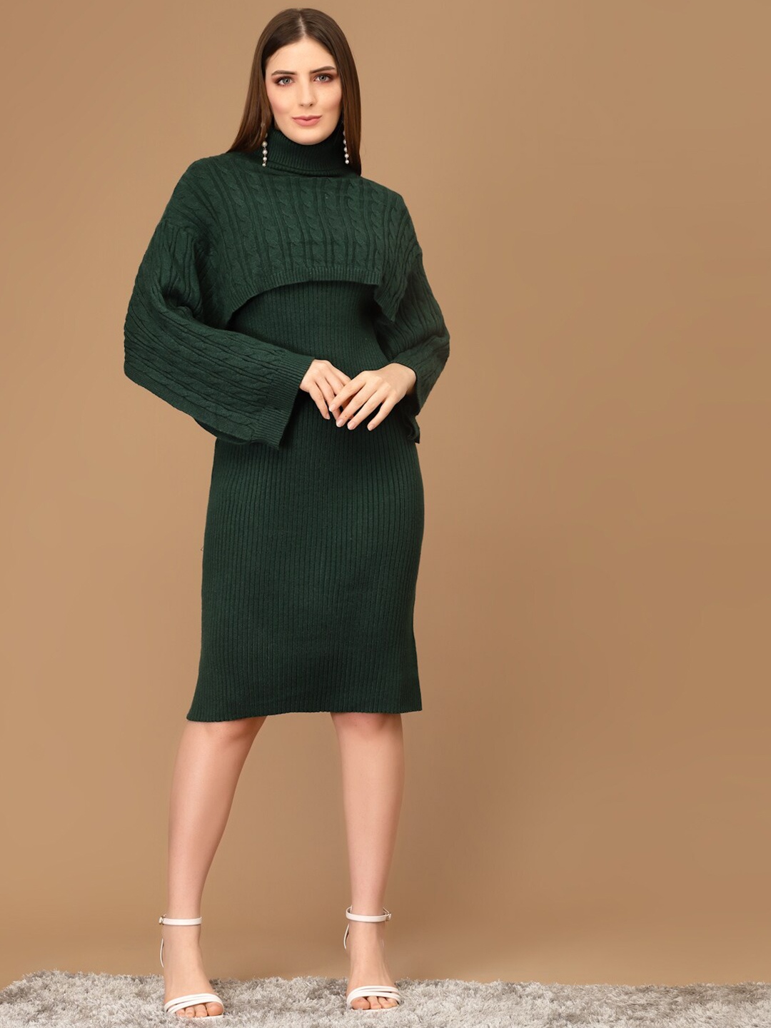 

Mafadeny Green Jumper Dress