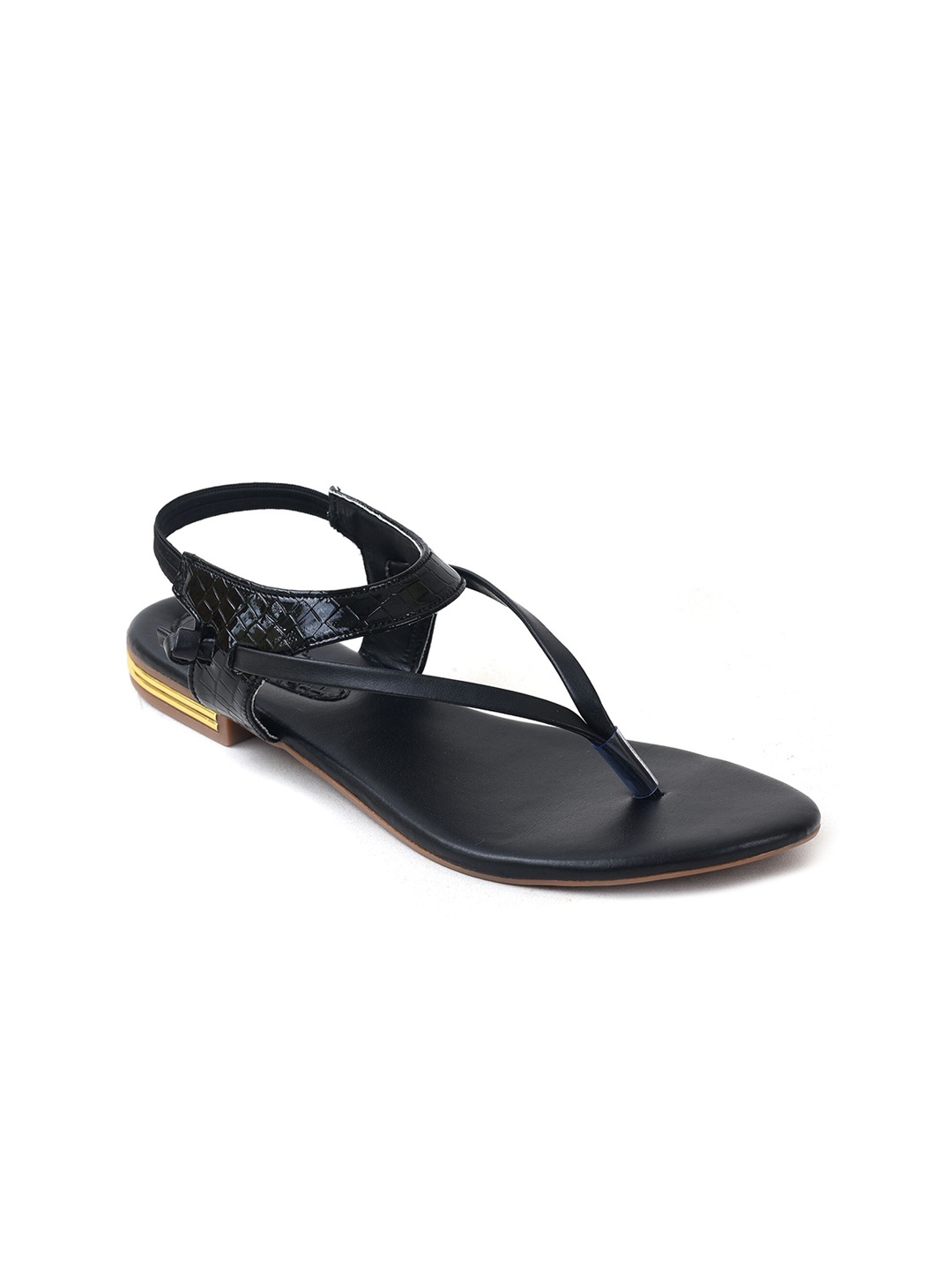 

Ajanta Women Open Toe Flats, Black