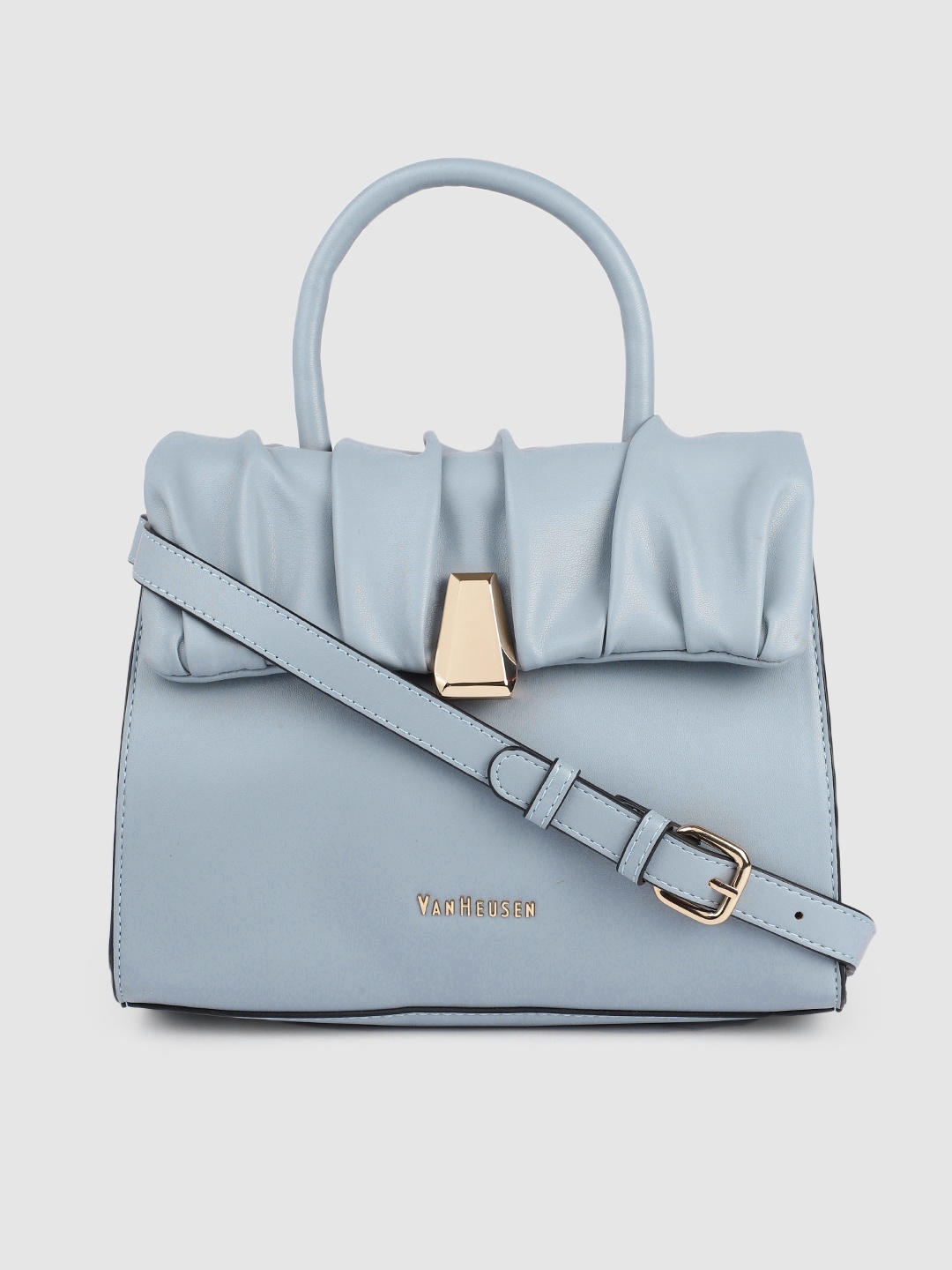

Van Heusen Blue Solid Satchel