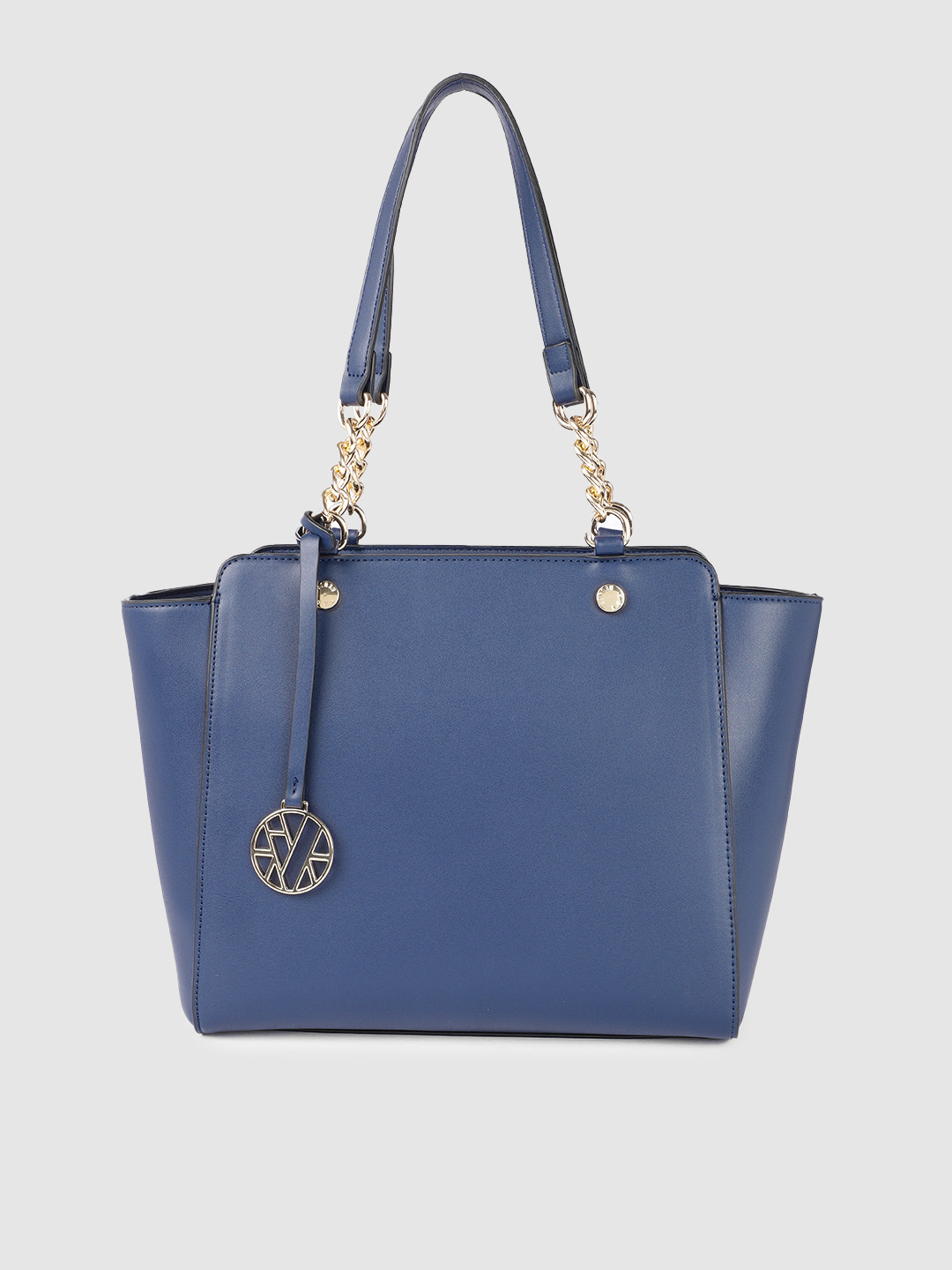 

Van Heusen Women Navy Blue Solid Structured Shoulder Bag
