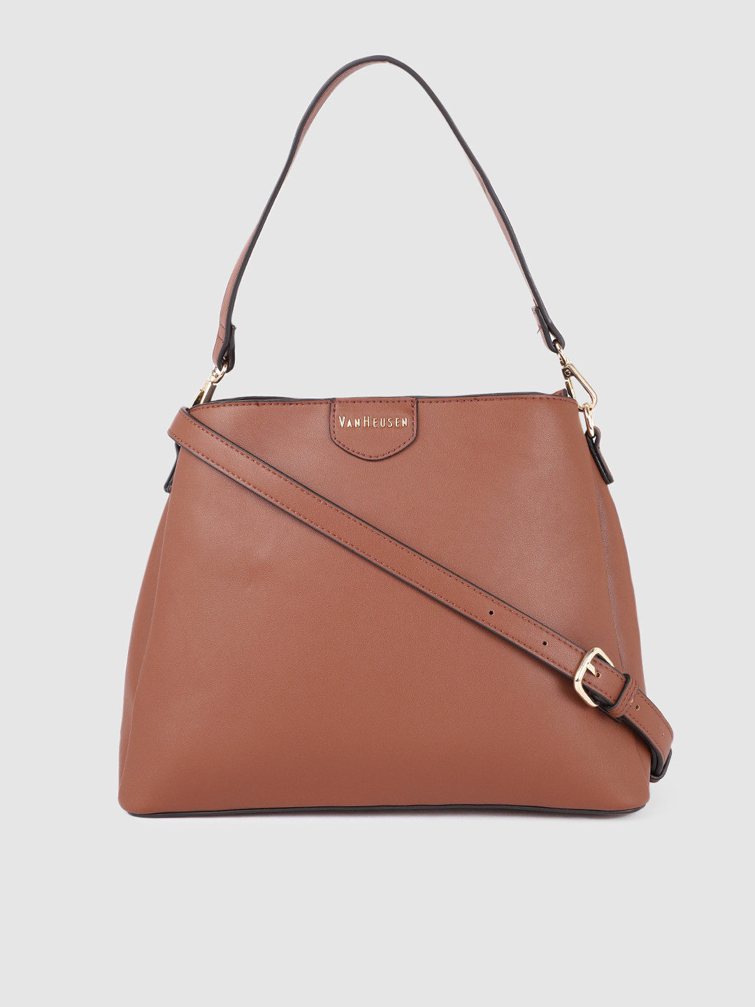 

Van Heusen Women Brown Solid Structured Shoulder Bag